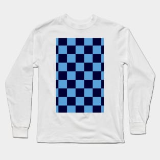 Copy of Co. Dublin GAA Blue and White Checkered Fan Flag Long Sleeve T-Shirt